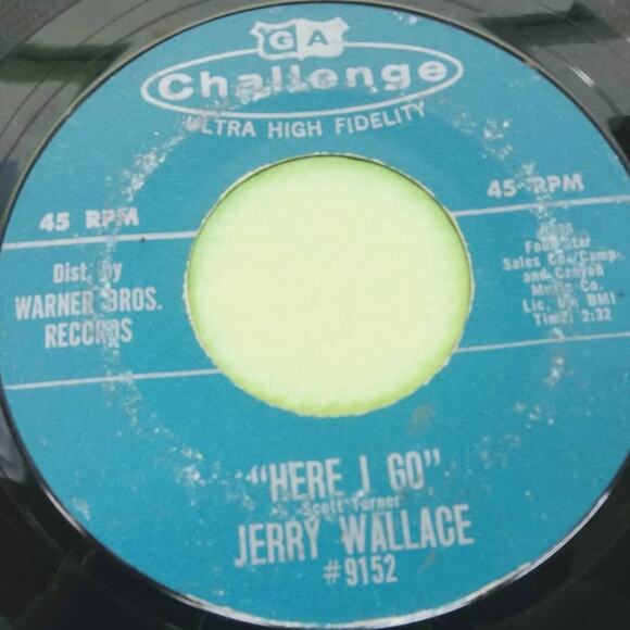 Jerry Wallace - You'll Never Know - Here I Go 9152 Challenge 45rpm Vinyl Record - Picture 7 of 8
